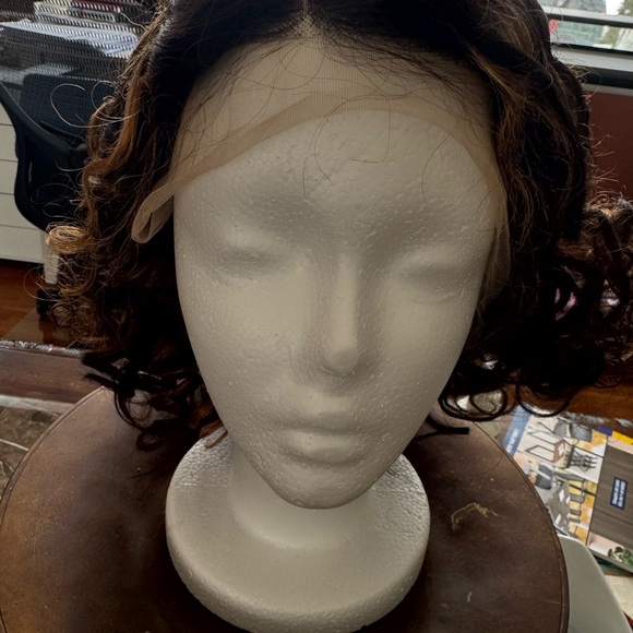 Curly Ombre Brown Hair Wig - Picture 8 of 8